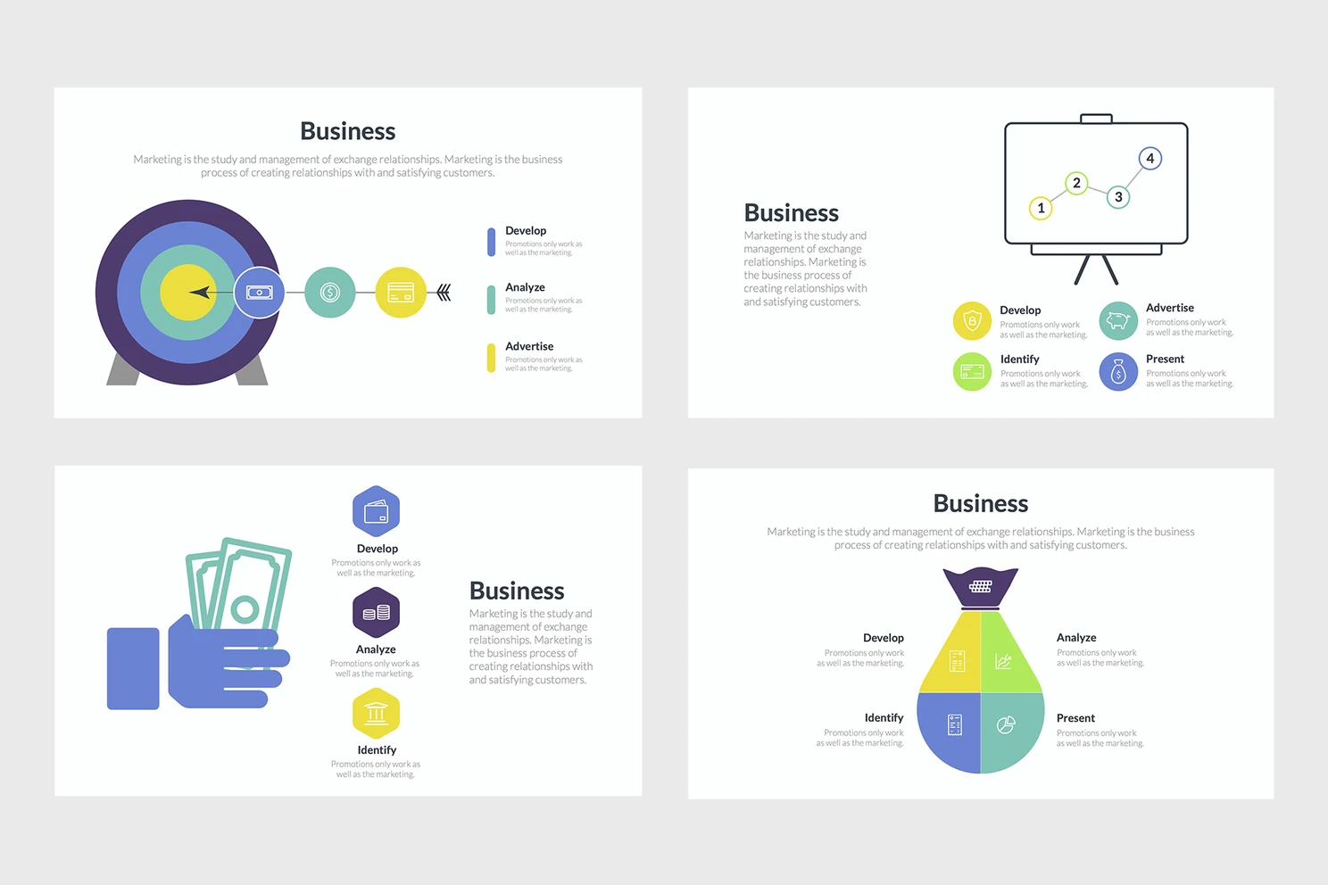 Business Infographics - Template Power Point | Google Slide | Excel ...